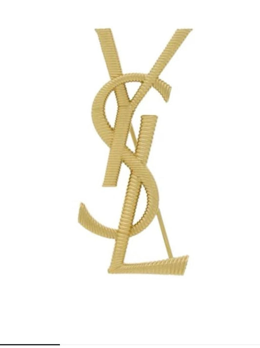 Geometric Emblem Brooch in Polished Metal-Tone – Design 002 main product view