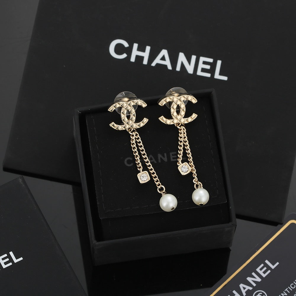 Signature Emblem Stud Earrings in Silver-Tone – Design 002 main product view
