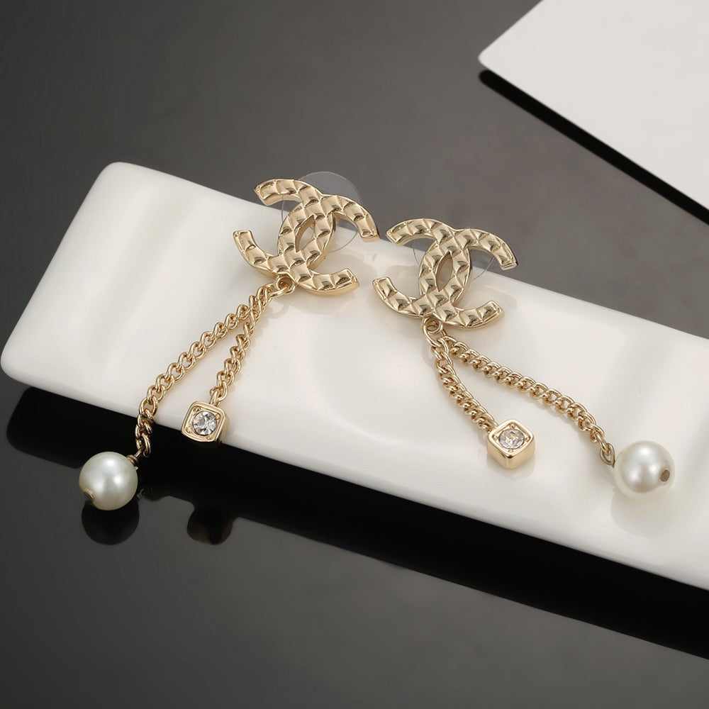 Signature Emblem Stud Earrings in Silver-Tone – Design 001 side detail