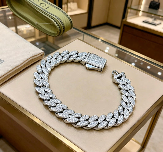 Geometric Emblem Bracelet in Polished Metal-Tone – Design 006 main product view