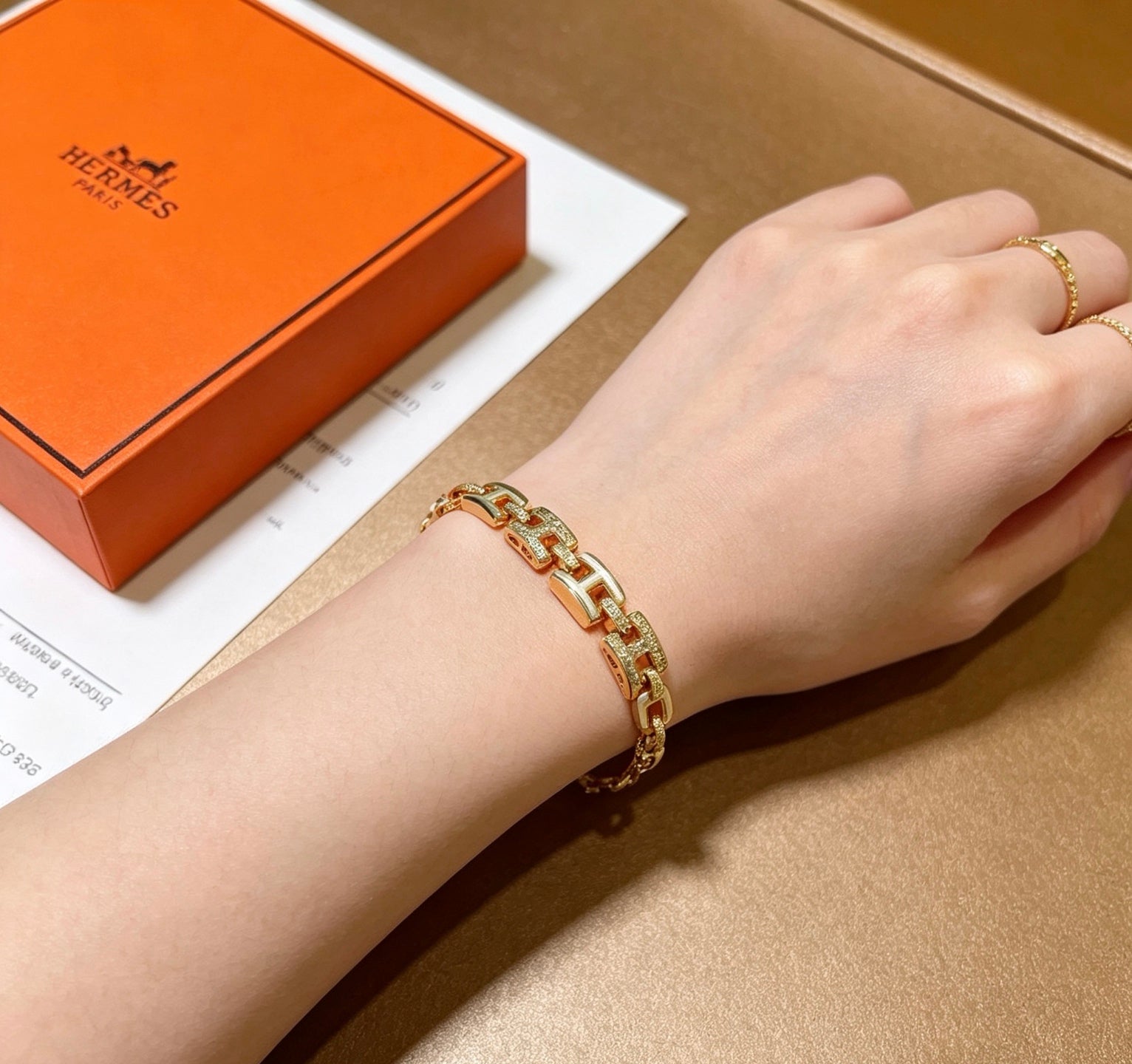 Horse Bracelet in Gold-Tone front product view