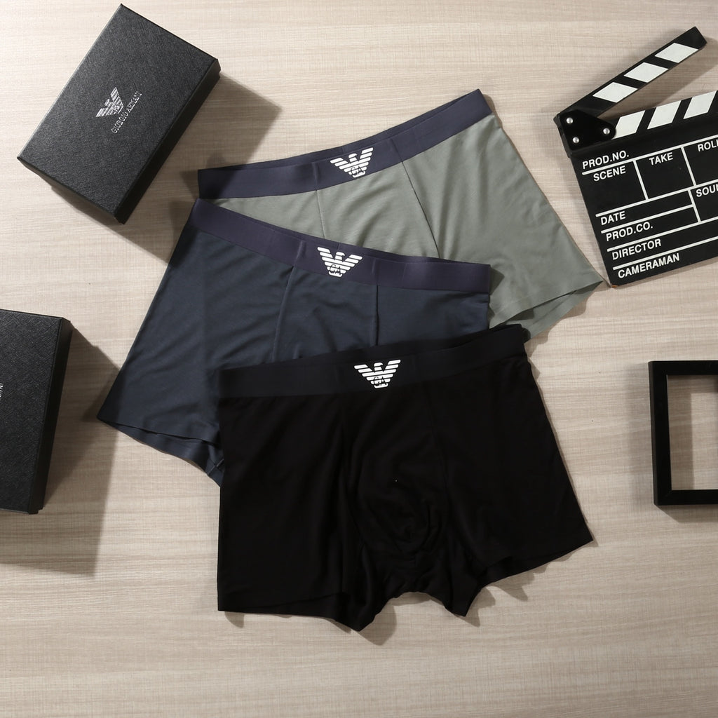 Armani Eagle Details Men's Boxer Briefs - 3-Piece Box