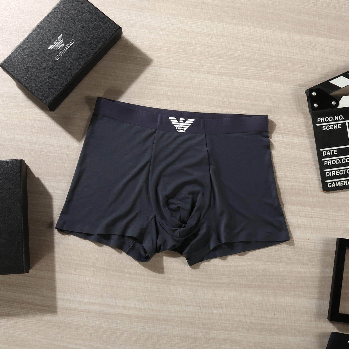 Armani Logo Waistbands Men's Boxer Briefs - 3-Piece Box