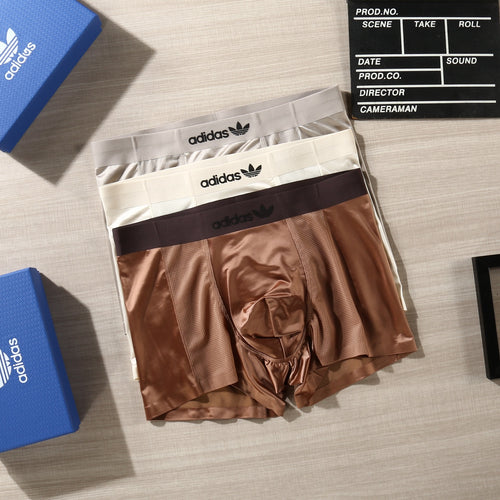 Adidas Contrast Trefoil Details Men's Boxer Briefs - 3-Piece Box