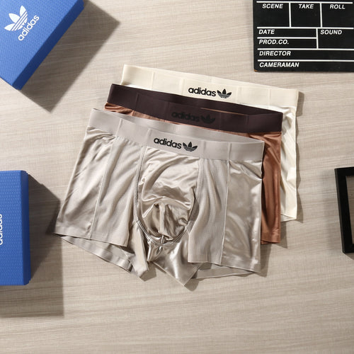 Adidas Contrast Trefoil Details Men's Boxer Briefs - 3-Piece Box
