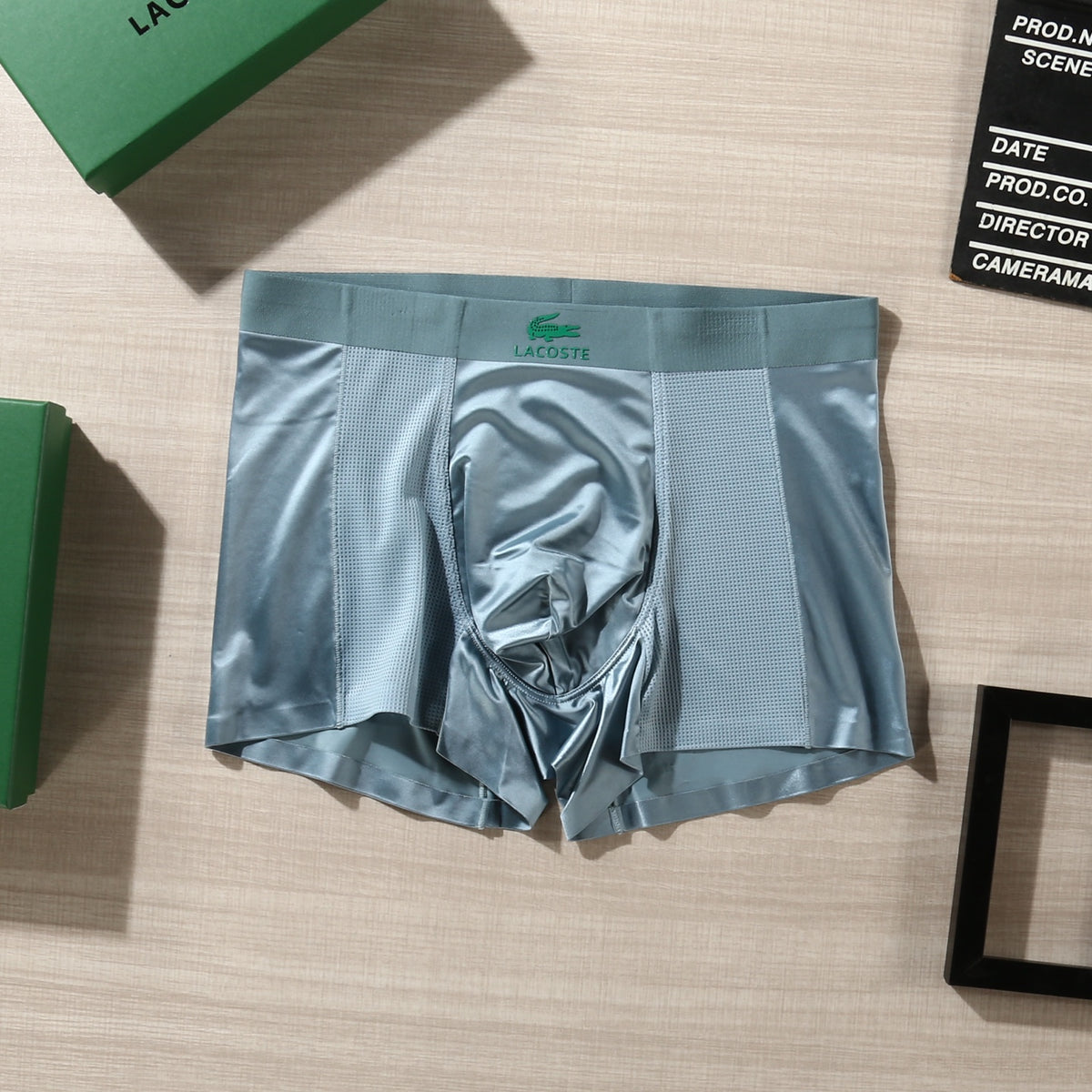 Lacoste Small Crocodile Details Men's Boxer Briefs - 3-Piece Box
