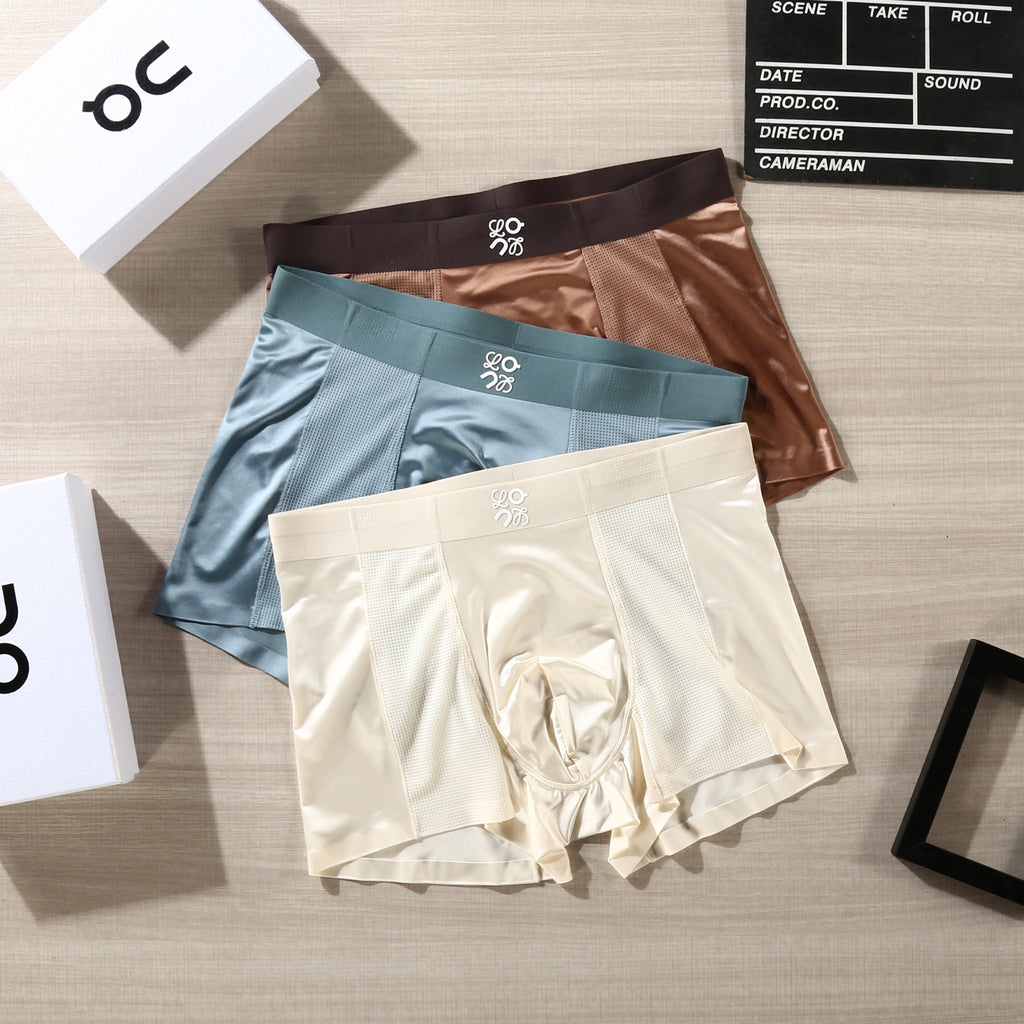 On Contrast Emblem Waistbands Men's Boxer Briefs - 3-Piece Box