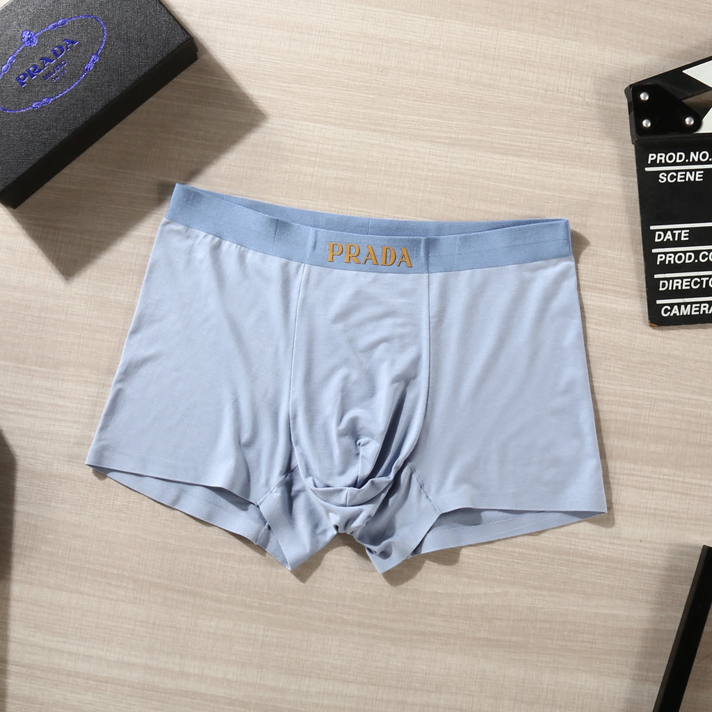 Prada Contrast Logo Waistbands Men's Boxer Briefs - 3-Piece Box