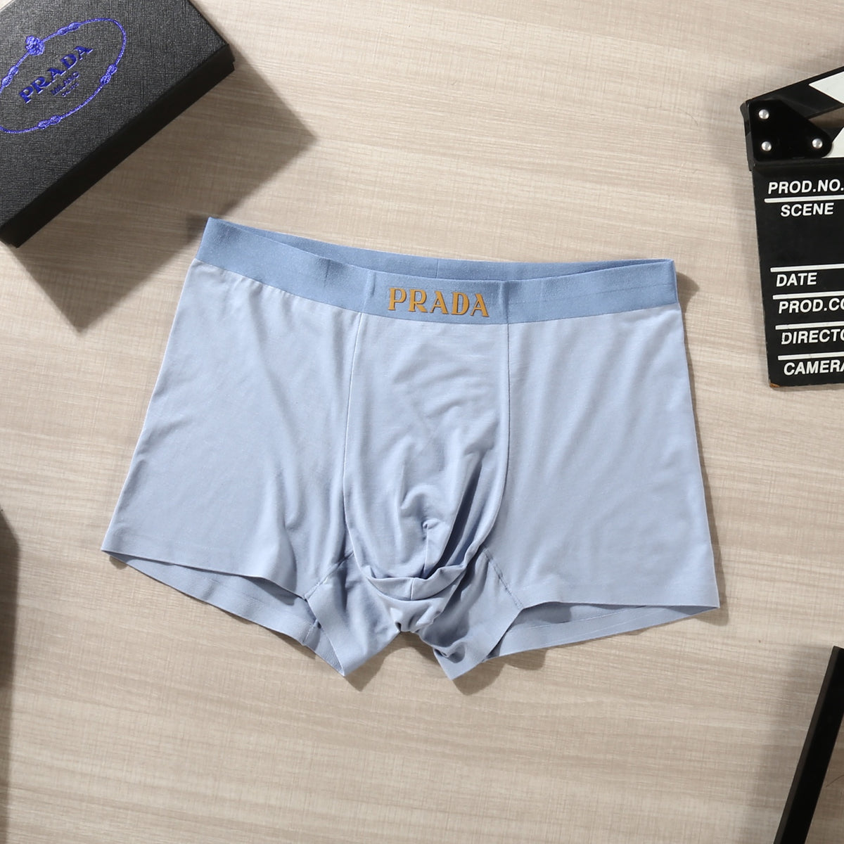 Prada Contrast Logo Waistbands Men's Boxer Briefs - 3-Piece Box