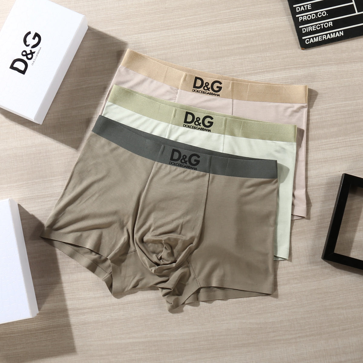 Dolce & Gabbana Logo Waistbands Men's Boxer Briefs - 3-Piece Box