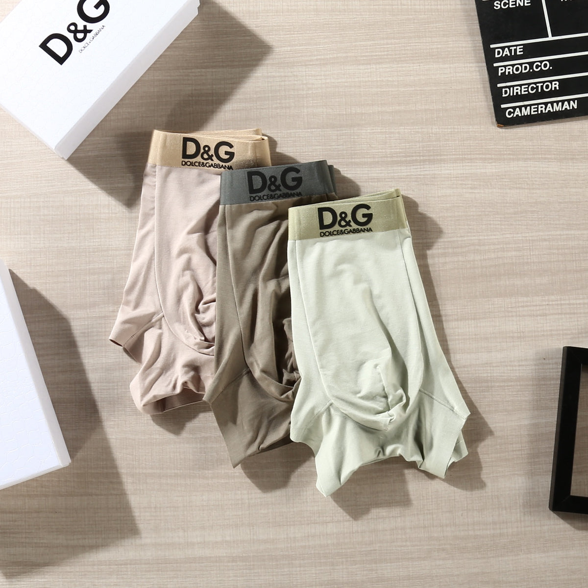 Dolce & Gabbana Contrast Logo Waistbands Men's Boxer Briefs - 3-Piece Box