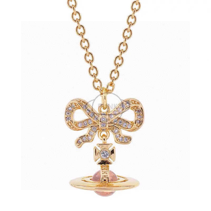 Orb Pendant Necklace in Polished Metal-Tone – Design 021 front product view