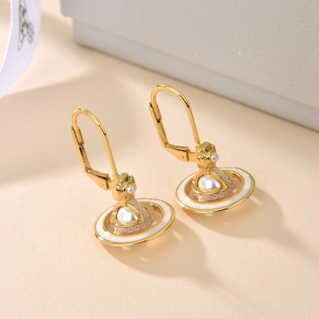 Orb Stud Earrings in Polished Metal-Tone – Design 005 main product view