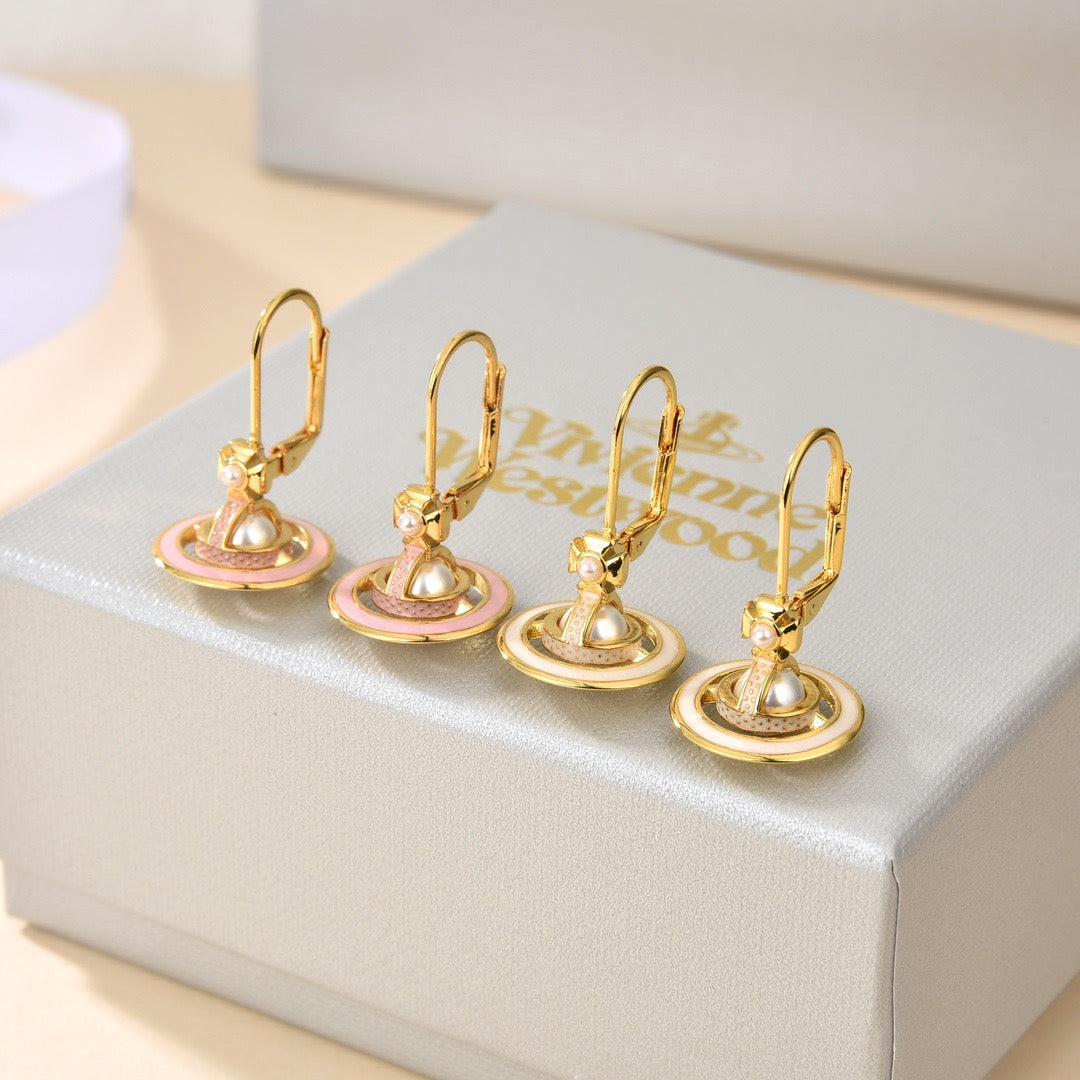Orb Stud Earrings in Polished Metal-Tone – Design 005 main product view