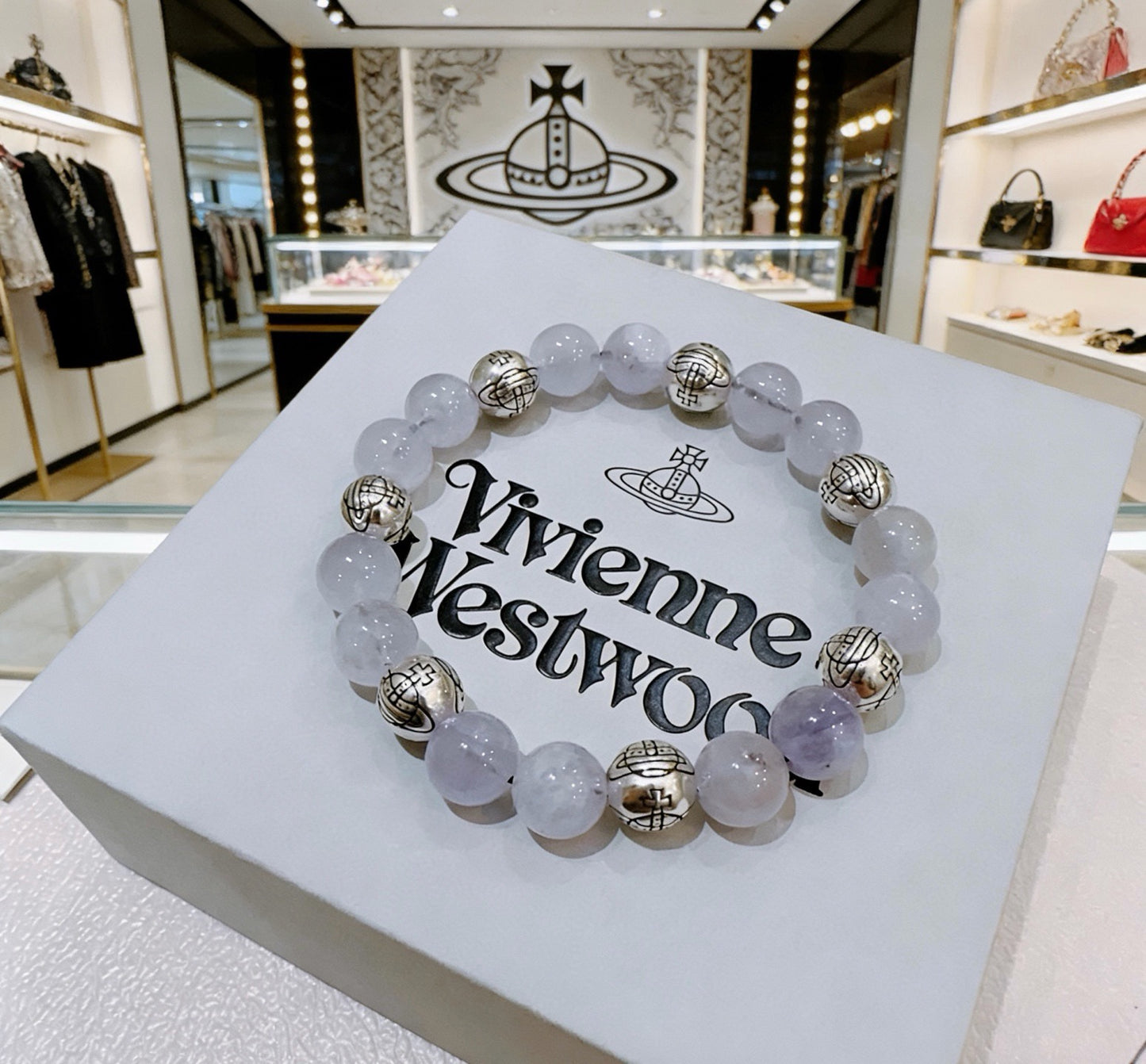 Orb-Inspired Emblem Bracelet in Silver-Tone – Vintage Detail – Design 004 front product view