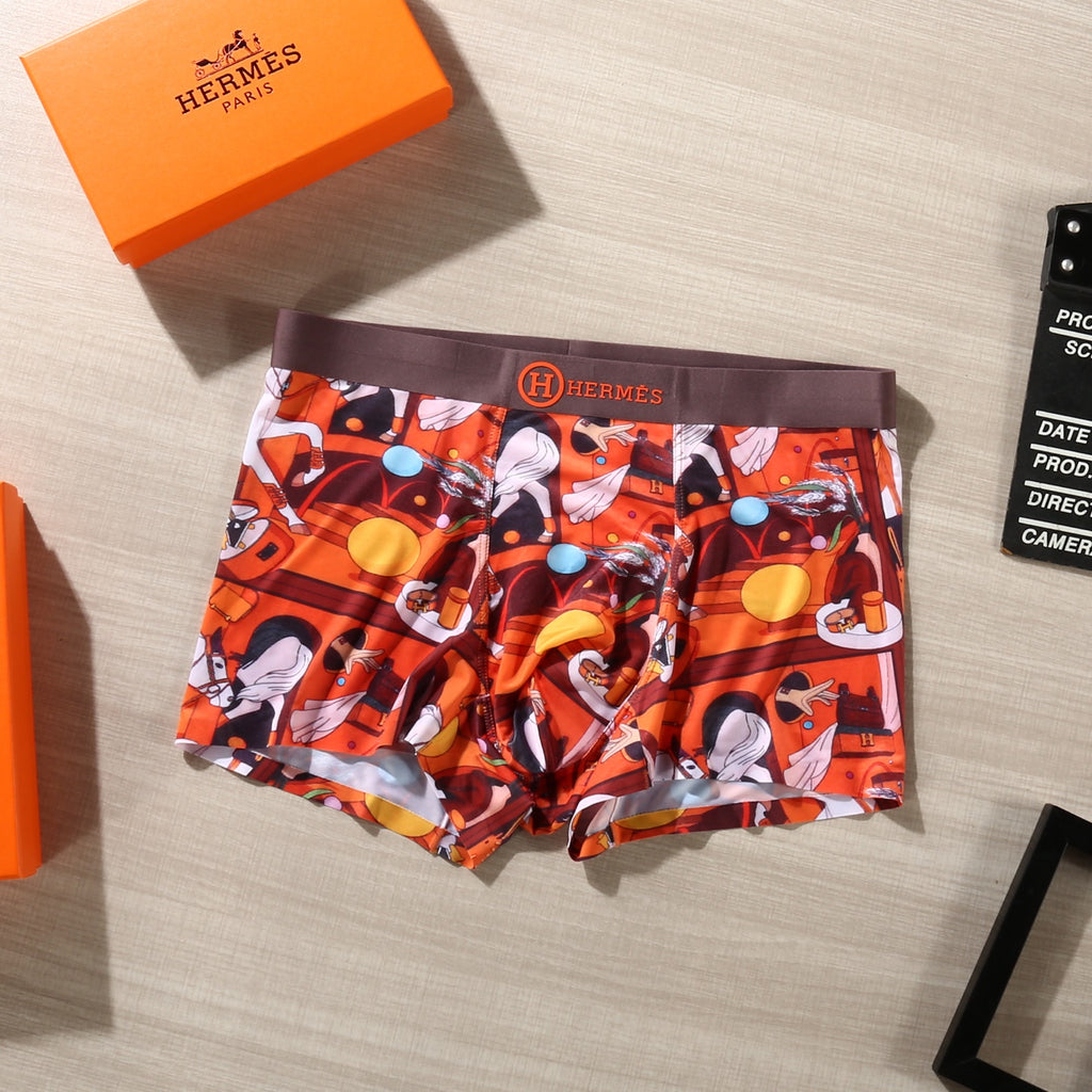 Hermes Graphic Patterns Men's Boxer Briefs - 3-Piece Box