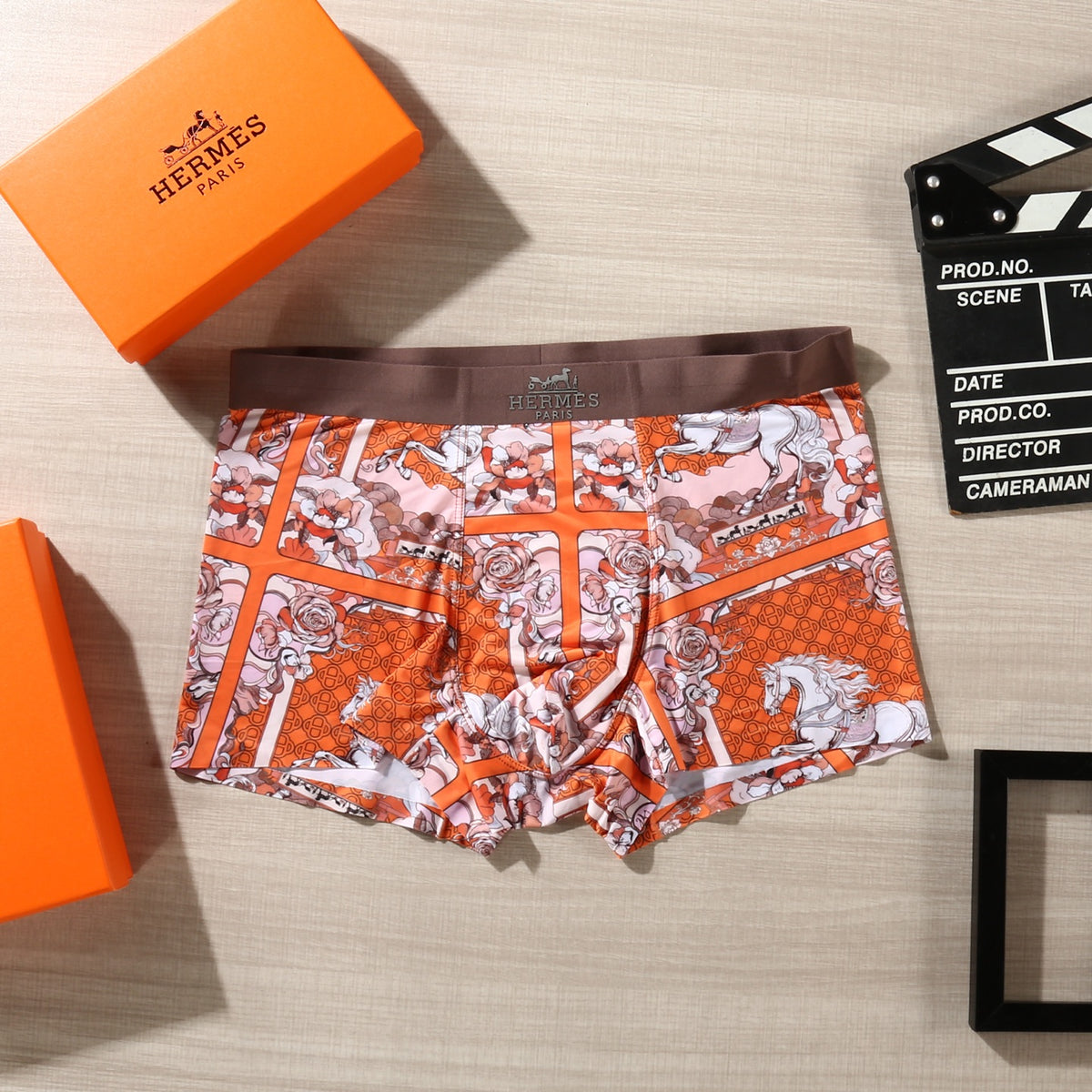 Hermes Graphic Patterns Men's Boxer Briefs - 3-Piece Box