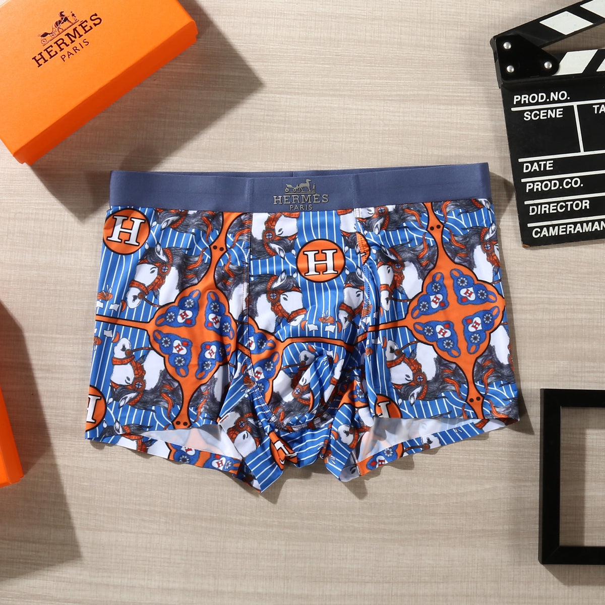 Hermes Graphic Patterns Men's Boxer Briefs - 3-Piece Box