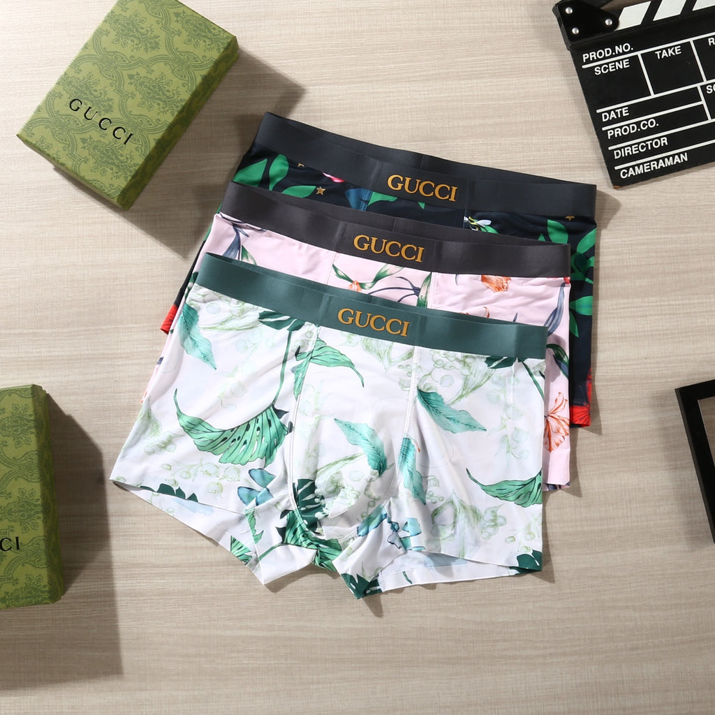 Gucci Colourful Floral Graphics Men's Boxer Briefs - 3-Piece Box