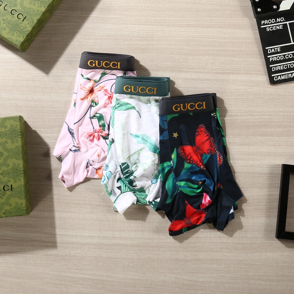 Gucci Colourful Floral Graphics Men's Boxer Briefs - 3-Piece Box