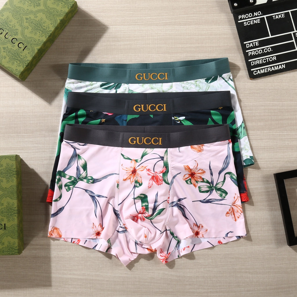 Gucci Colourful Floral Graphics Men's Boxer Briefs - 3-Piece Box