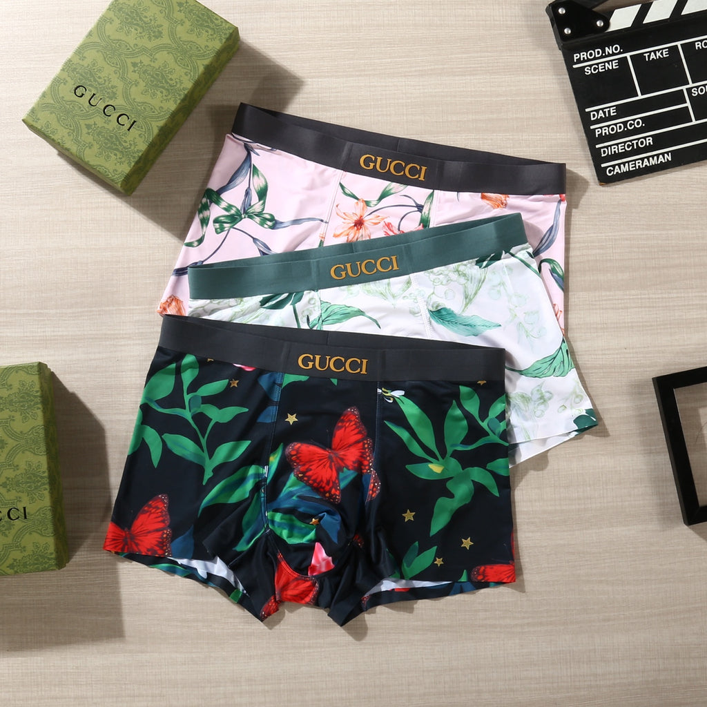 Gucci Colourful Floral Graphics Men's Boxer Briefs - 3-Piece Box