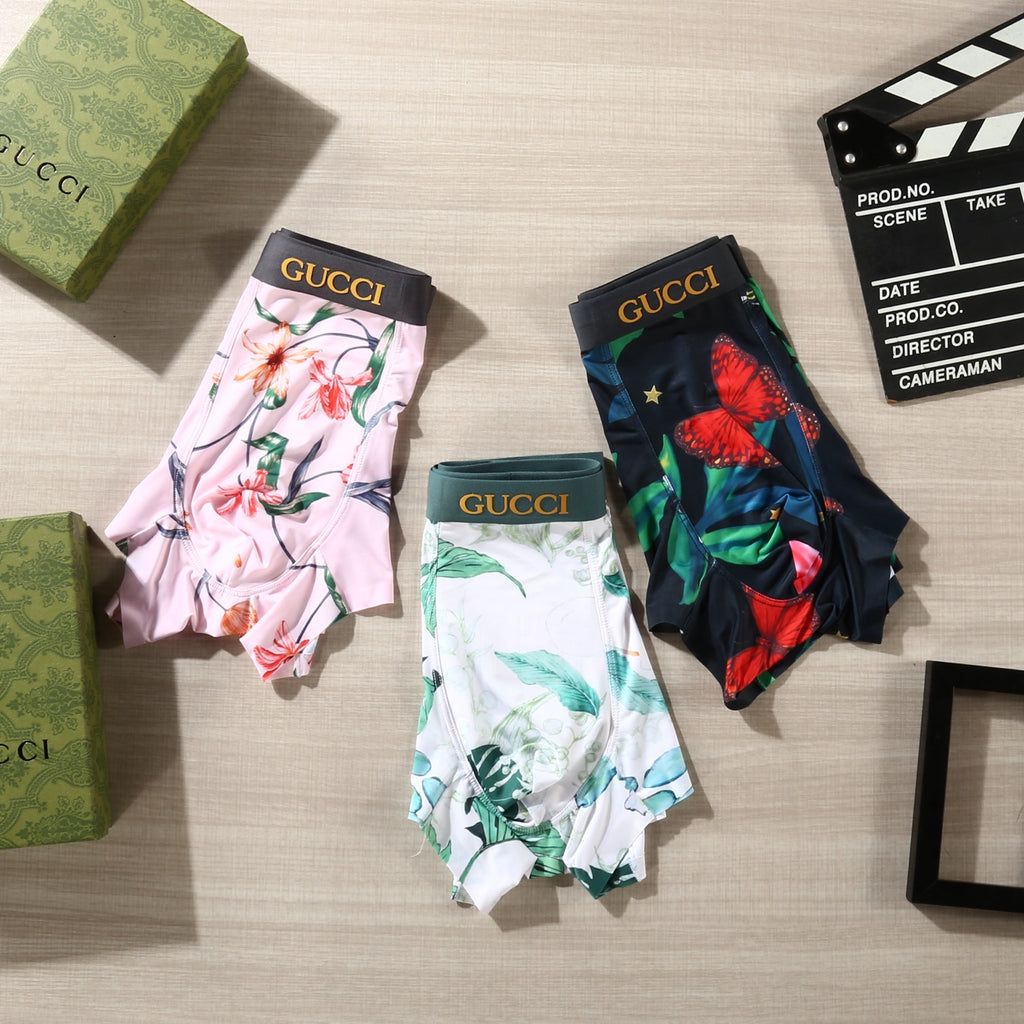 Gucci Colourful Floral Graphics Men's Boxer Briefs - 3-Piece Box