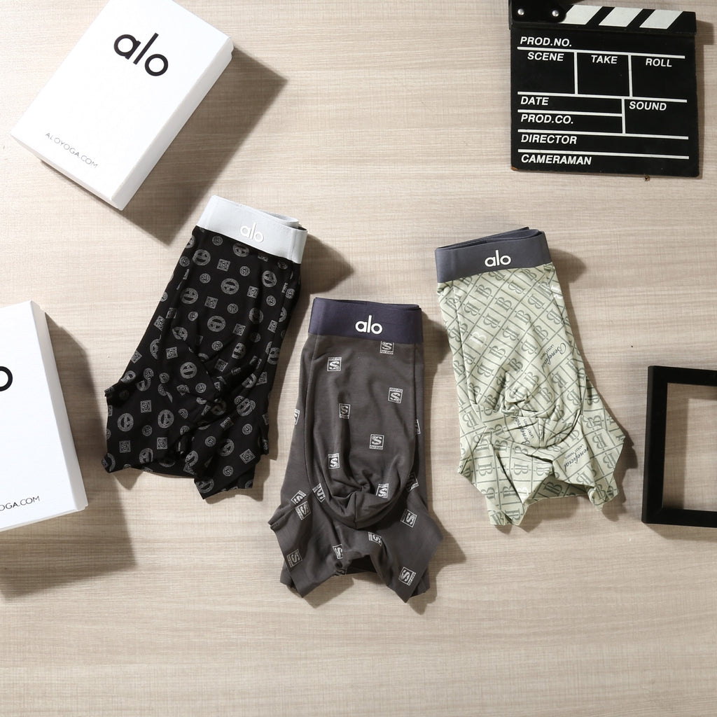 Alo All-Over Motifs Men's Boxer Briefs - 3-Piece Box