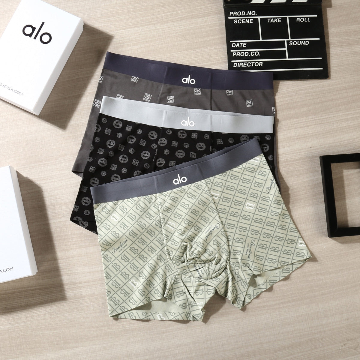 Alo All-Over Motifs Men's Boxer Briefs - 3-Piece Box