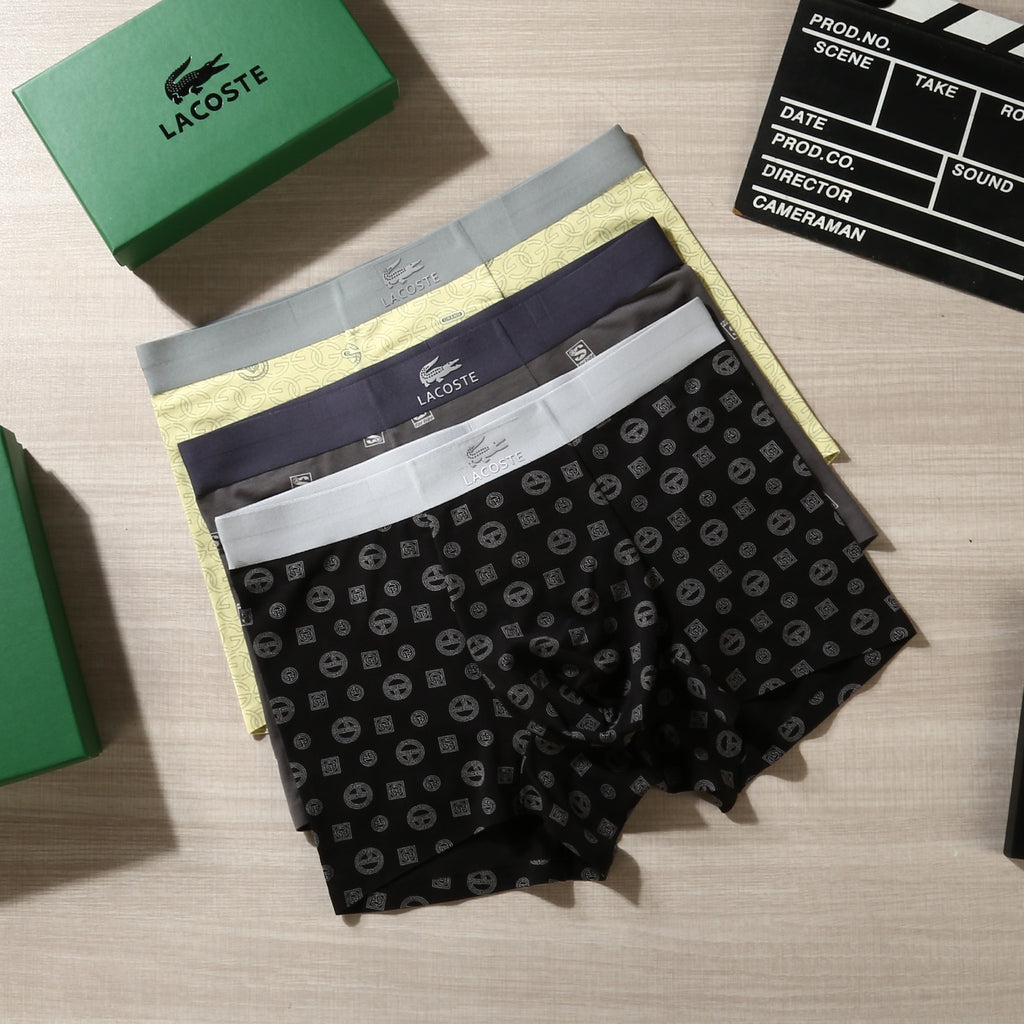 Lacoste Small Crocodile Details Men's Boxer Briefs - 3-Piece Box
