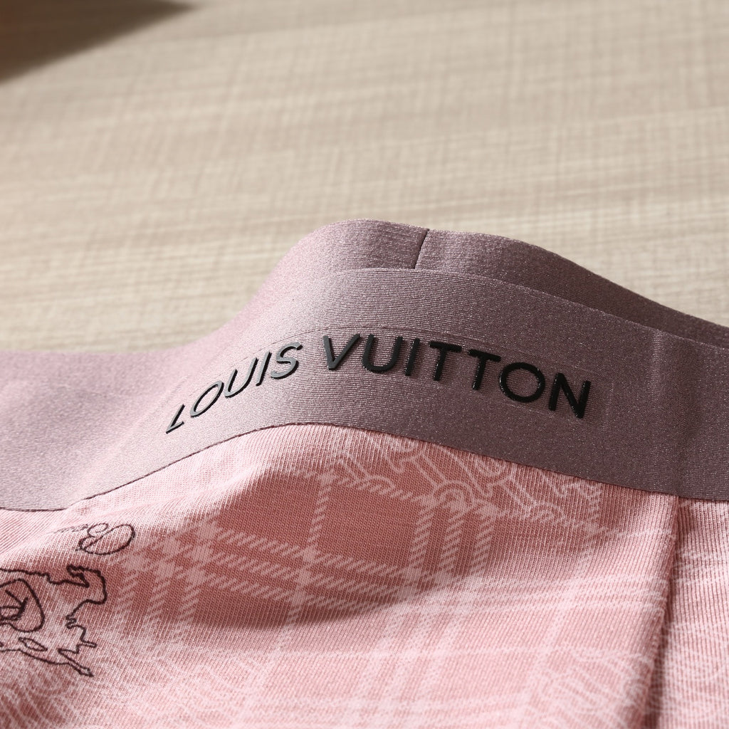 Louis Vuitton Checker-Pattern Boxer Briefs In Black, White And Men's Boxer Briefs - 3-Piece Box
