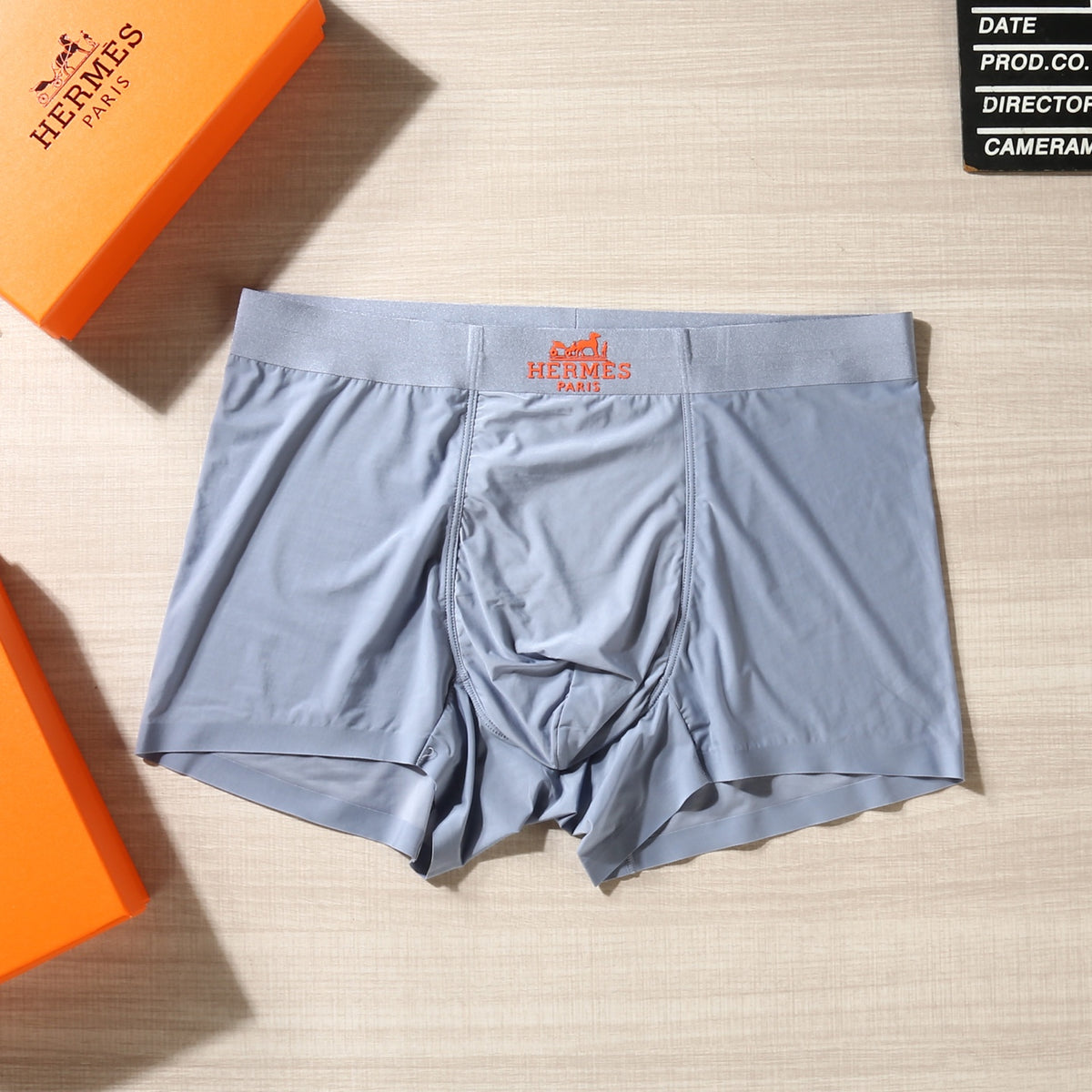 Hermes Understated Waistband Details Men's Boxer Briefs - 3-Piece Box
