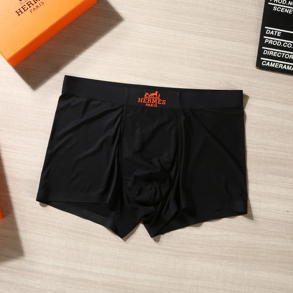 Hermes Understated Waistband Details Men's Boxer Briefs - 3-Piece Box