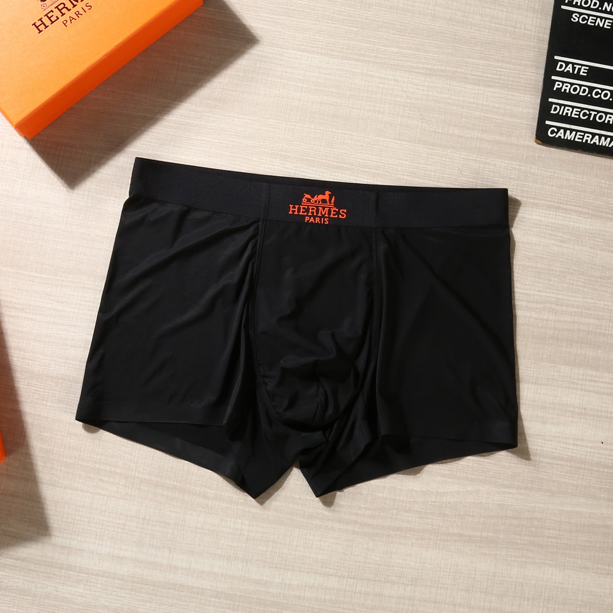 Hermes Understated Waistband Details Men's Boxer Briefs - 3-Piece Box