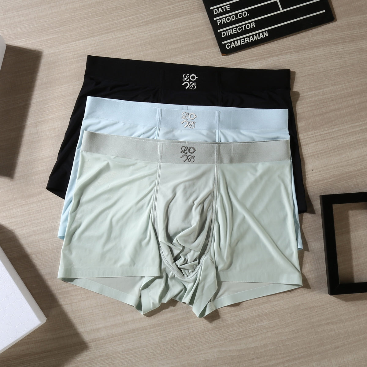 On Clean Logo Waistbands Men's Boxer Briefs - 3-Piece Box