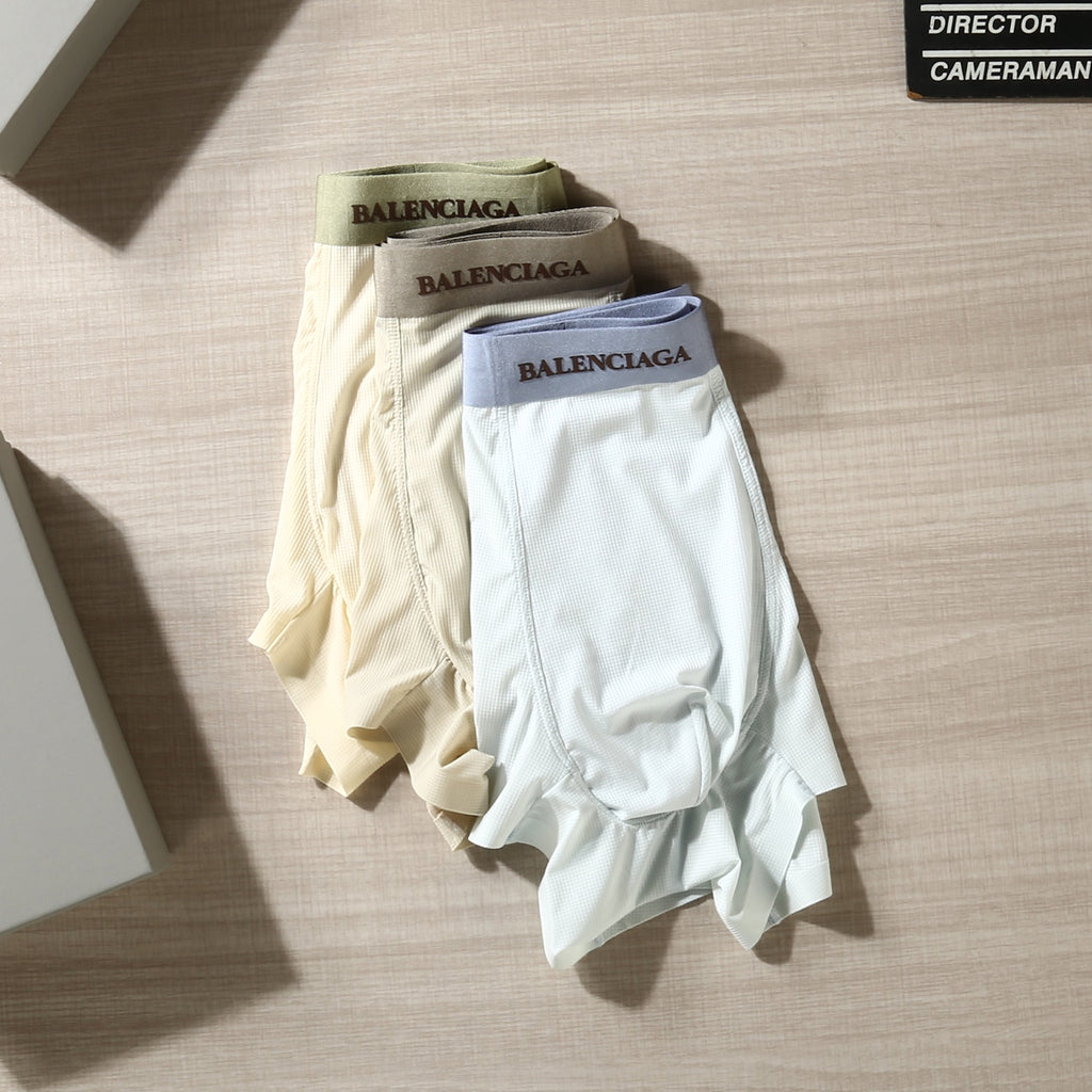 Balenciaga Contrast Wordmarks Men's Boxer Briefs - 3-Piece Box