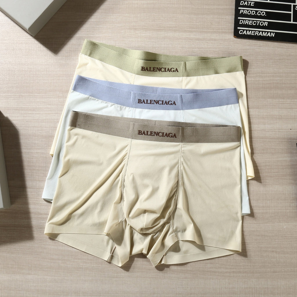 Balenciaga Contrast Wordmarks Men's Boxer Briefs - 3-Piece Box