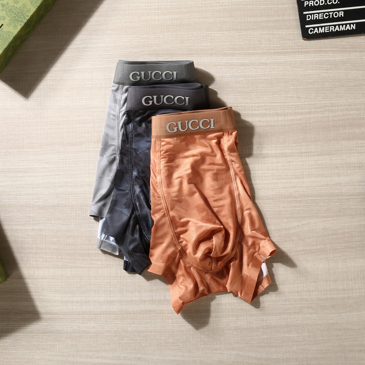 Gucci Tonal Logo Waistbands Men's Boxer Briefs - 3-Piece Box