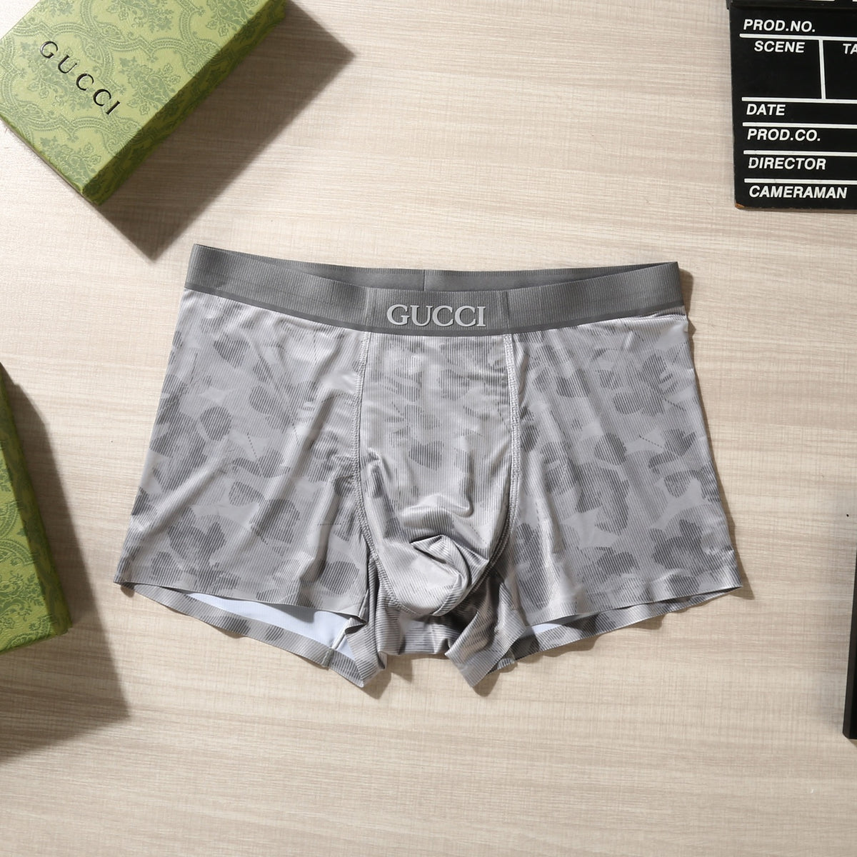 Gucci Tonal Logo Waistbands Men's Boxer Briefs - 3-Piece Box