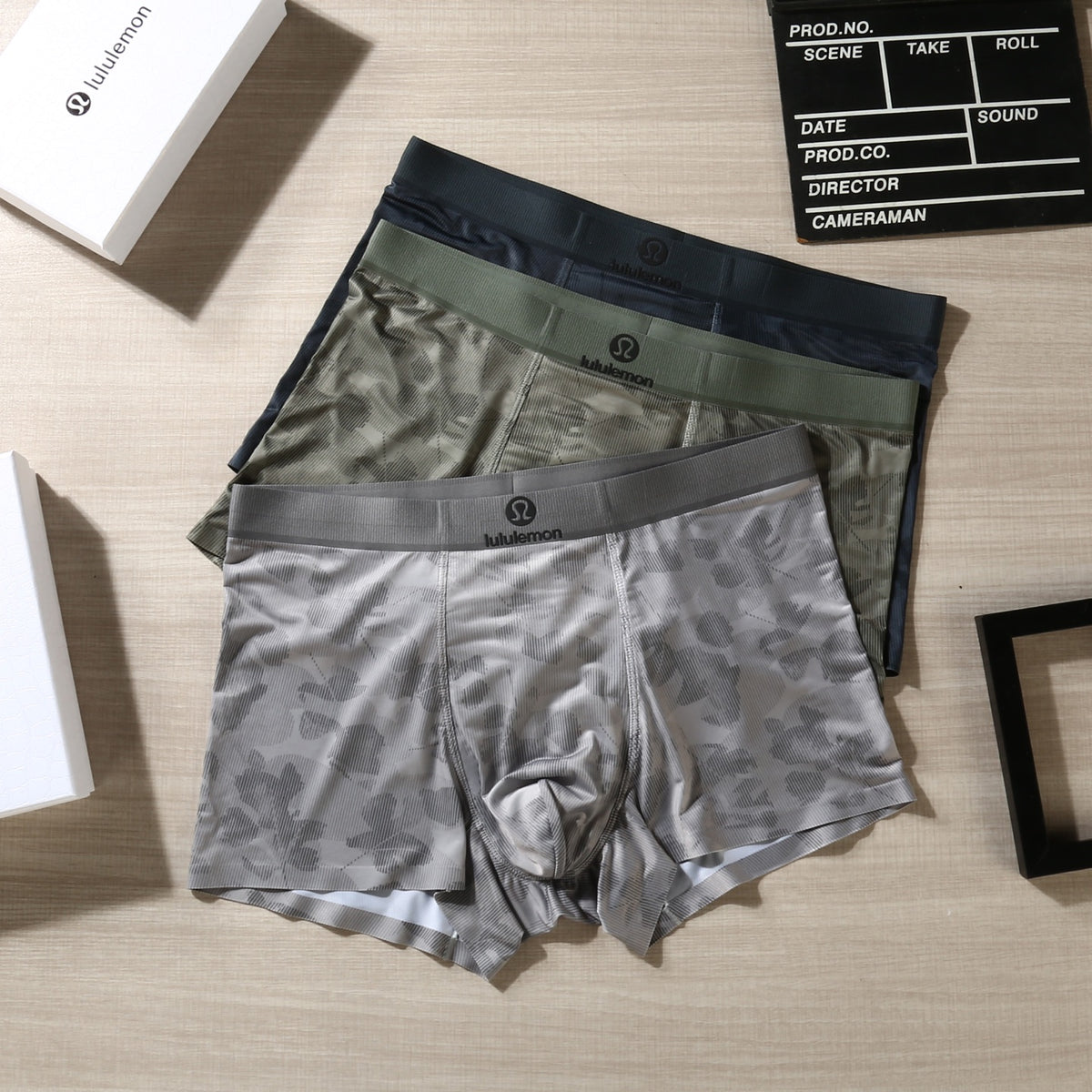 Lululemon Tonal Logo Waistbands Men's Boxer Briefs - 3-Piece Box