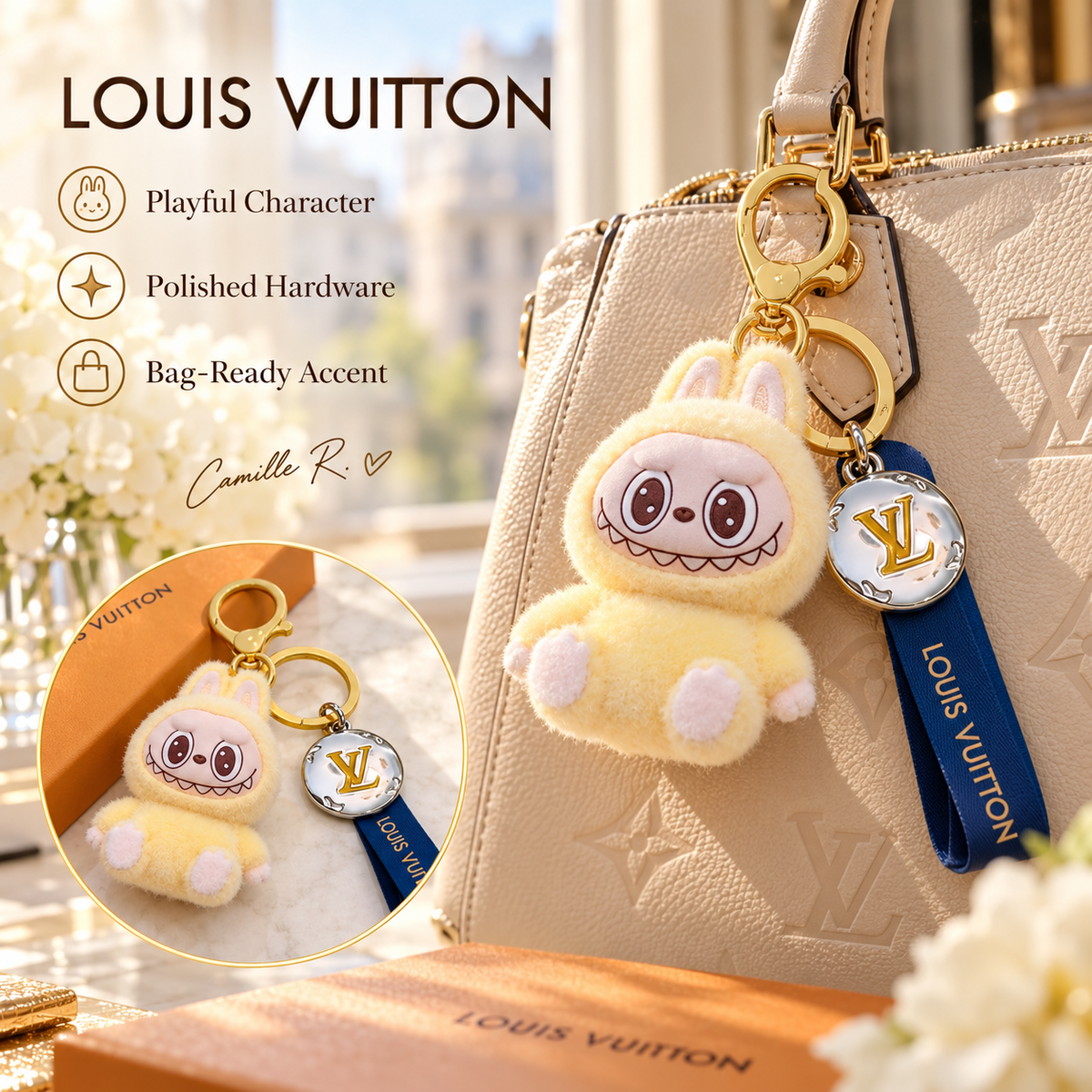 Louis Vuitton bag motif keychain Design 051 lifestyle featured image