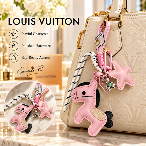 Louis Vuitton pink horse keychain Design 060 lifestyle featured image