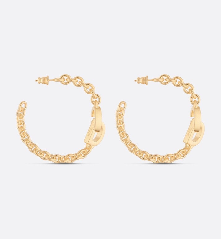 Pearl-Style Motif Statement Earrings in Polished Metal-Tone with Pearl-Style Detail – Design 001 detail view