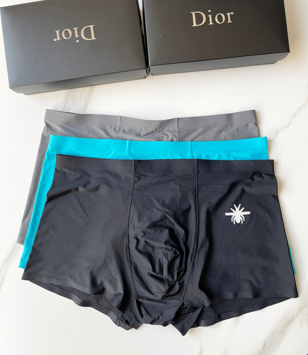 Dior Ice-Silk Men's Boxer Briefs - 3-Piece Box - Sizes L-XXXL